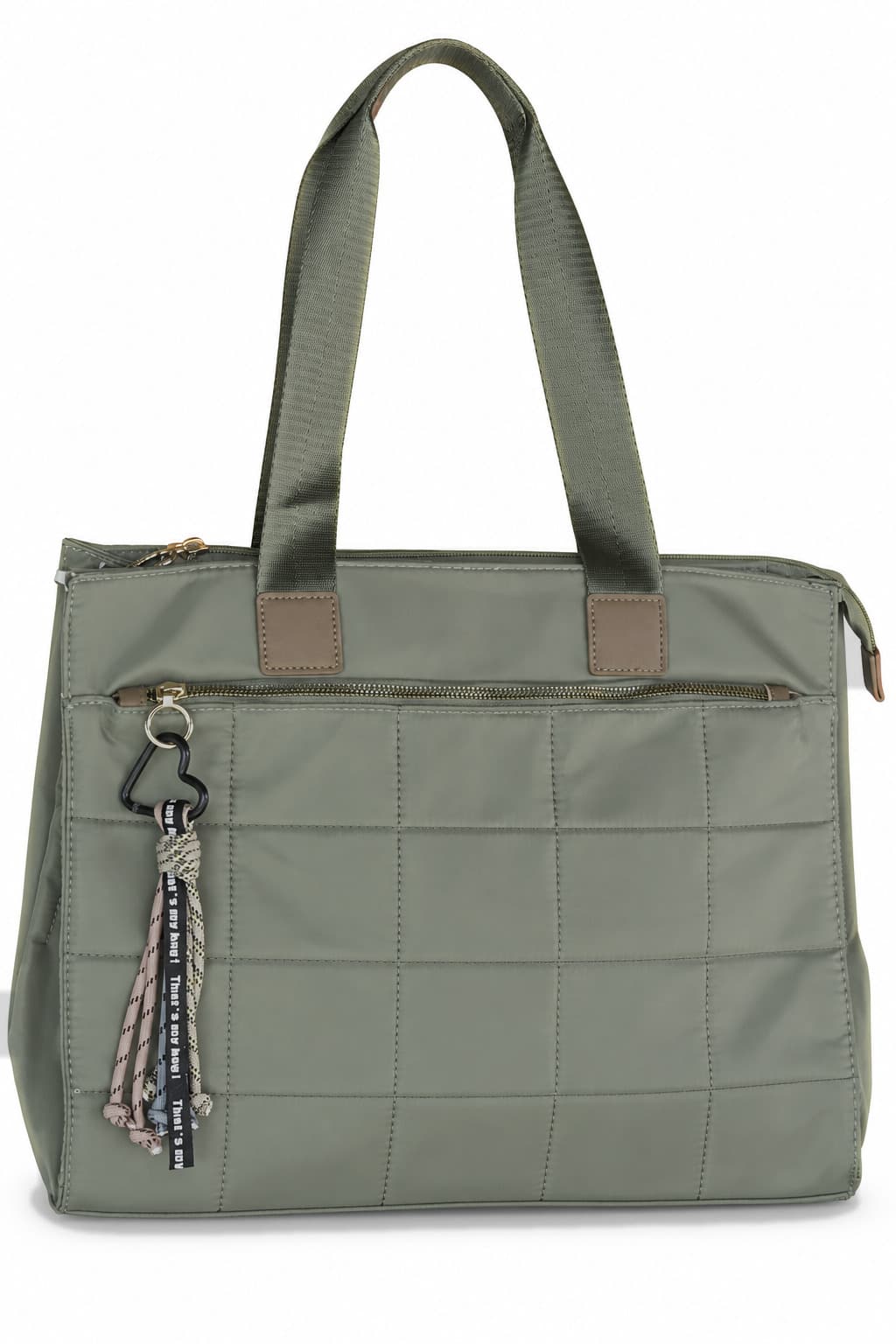 Bolso acolchado verde, foto de producto de frente 1