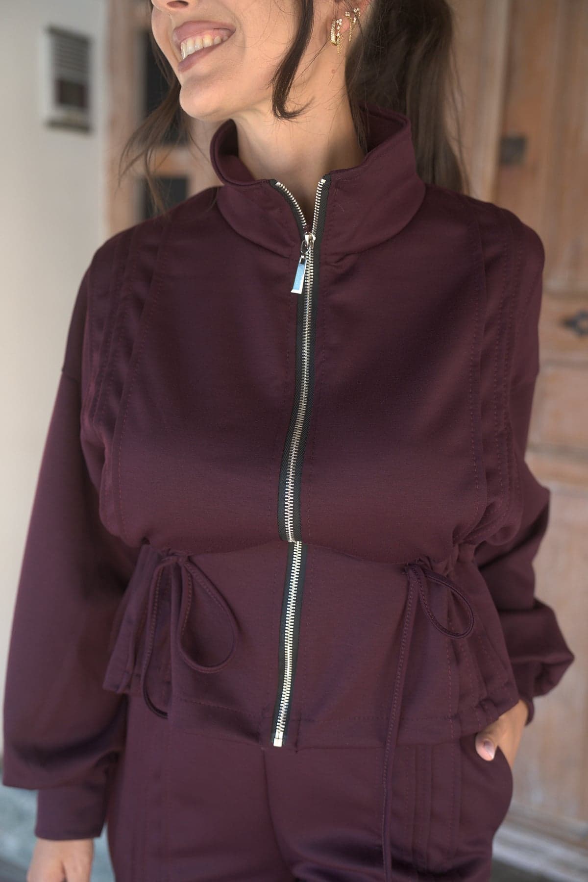 Conjunto granate cremallera, detalle 1