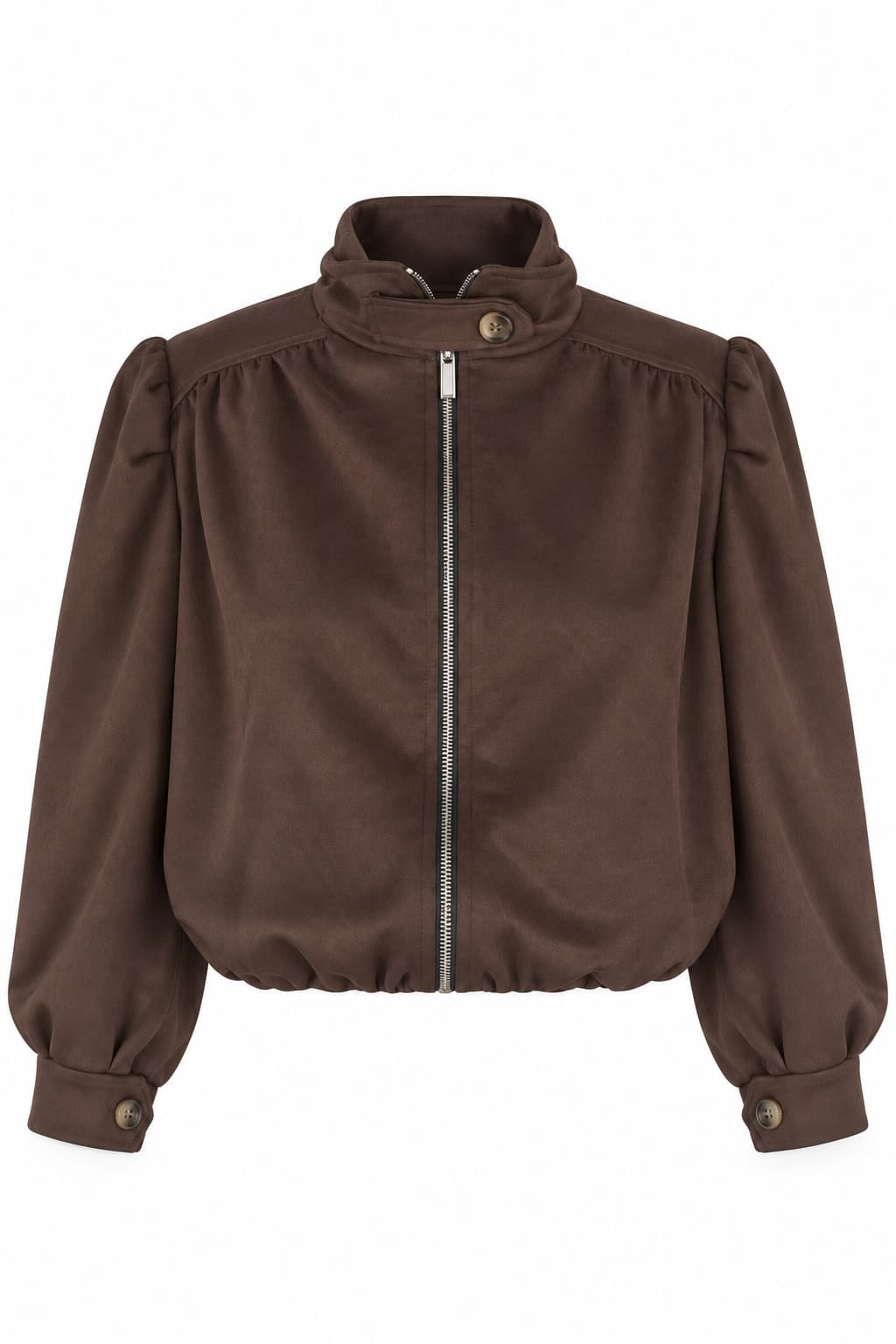 Chaqueta de ante marrón, foto de producto de frente 1
