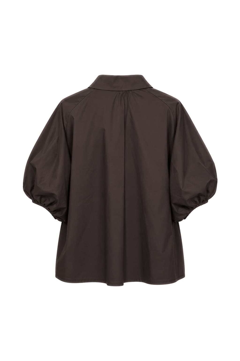 Camisa abullonada Marrón, foto de producto de espalda 1