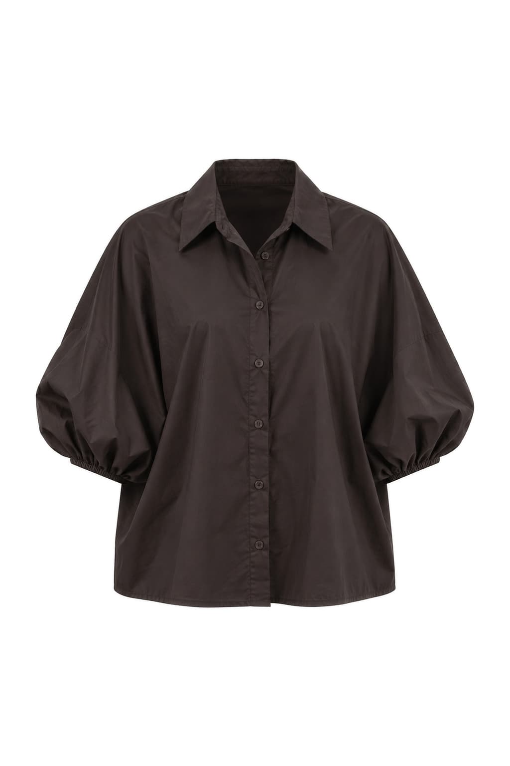 Camisa abullonada Marrón, foto de producto de frente 1