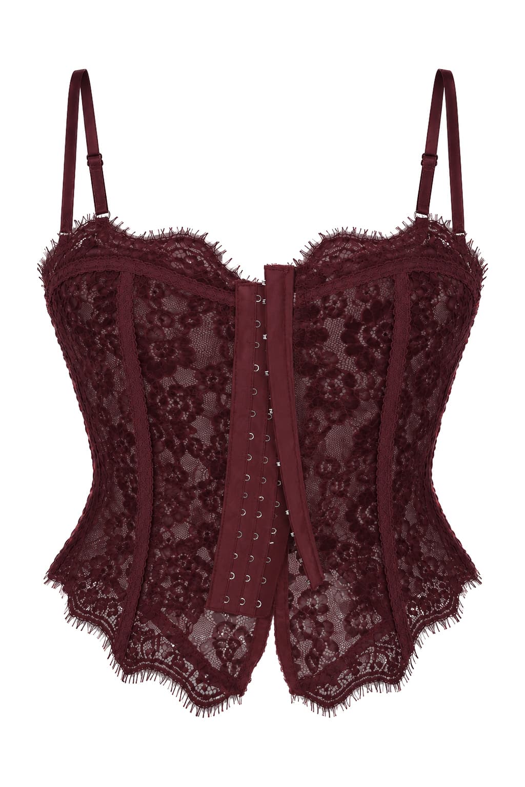 Corset de tirantes Granate, foto de producto de espalda 1