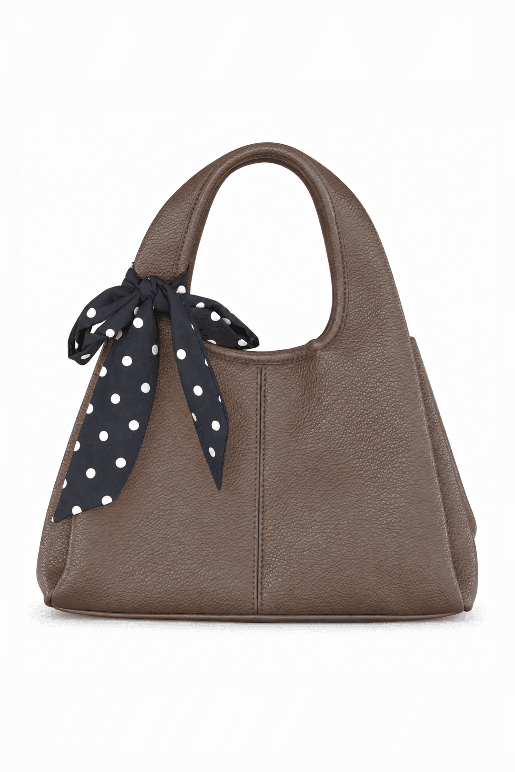 Bolso con lazo taupe, foto de producto de frente 1
