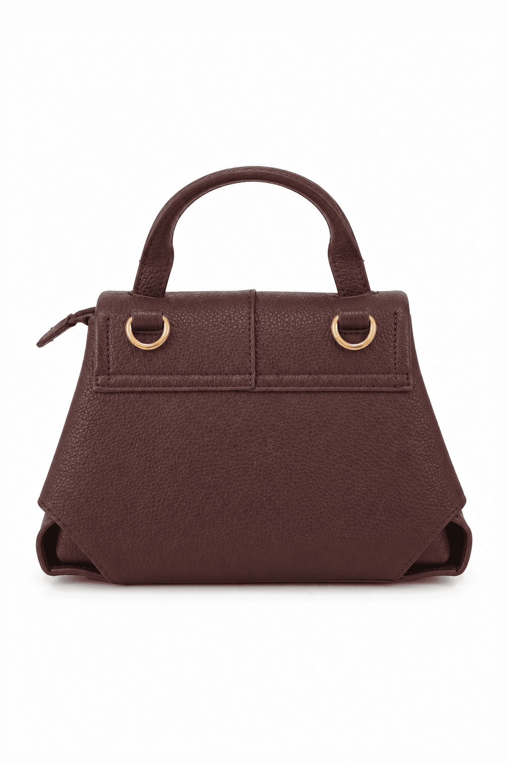 Bolso pequeño con solapa granate, foto de producto de espalda 1